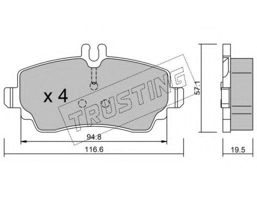 set placute frana,frana disc