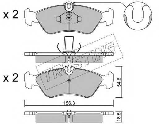 set placute frana,frana disc