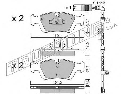 set placute frana,frana disc