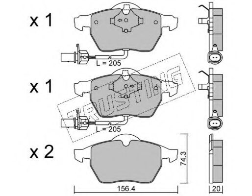 set placute frana,frana disc