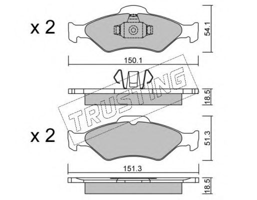 set placute frana,frana disc