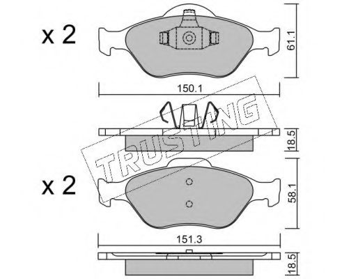 set placute frana,frana disc