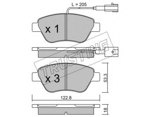 set placute frana,frana disc