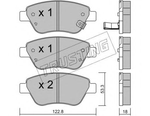 set placute frana,frana disc