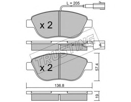 set placute frana,frana disc