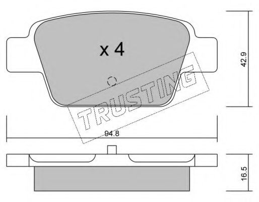 set placute frana,frana disc