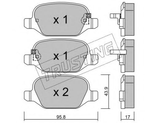 set placute frana,frana disc