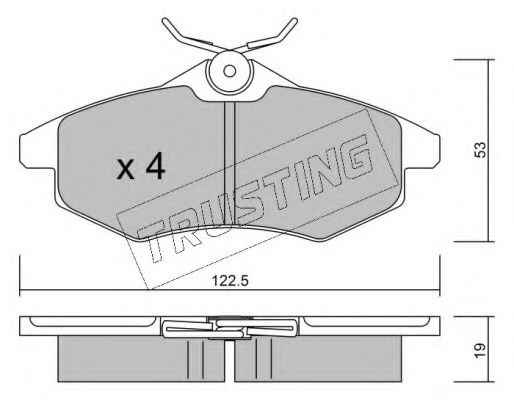 set placute frana,frana disc