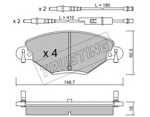 set placute frana,frana disc