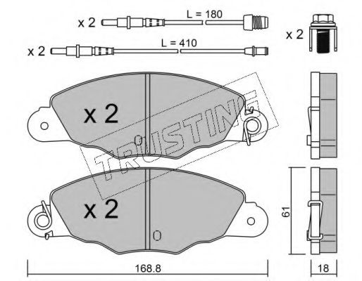 set placute frana,frana disc