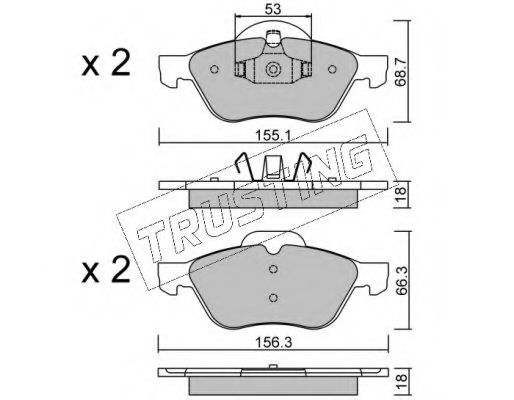 set placute frana,frana disc