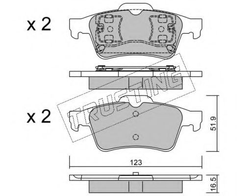 set placute frana,frana disc