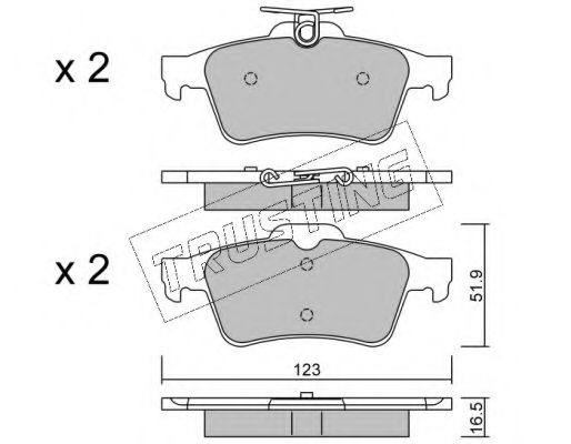 set placute frana,frana disc