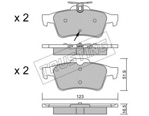 set placute frana,frana disc