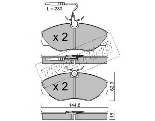 set placute frana,frana disc