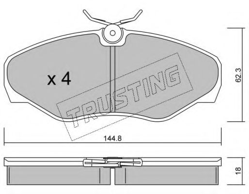 set placute frana,frana disc