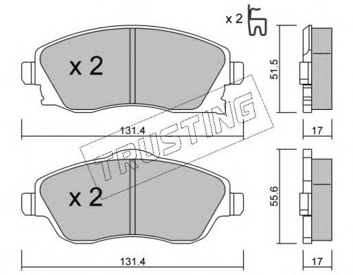 set placute frana,frana disc