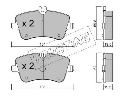 set placute frana,frana disc