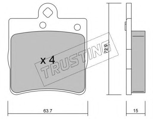 set placute frana,frana disc