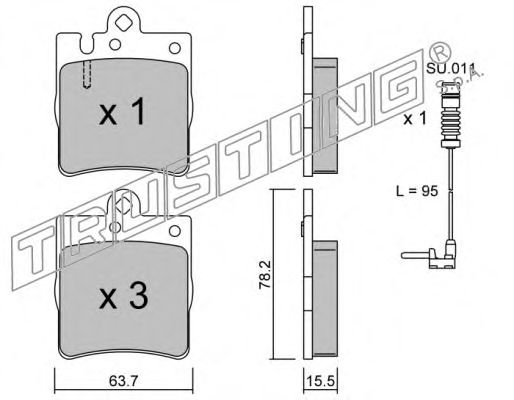 set placute frana,frana disc