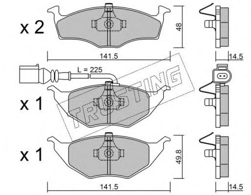 set placute frana,frana disc