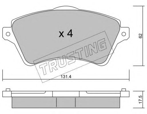 set placute frana,frana disc