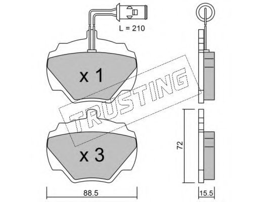 set placute frana,frana disc