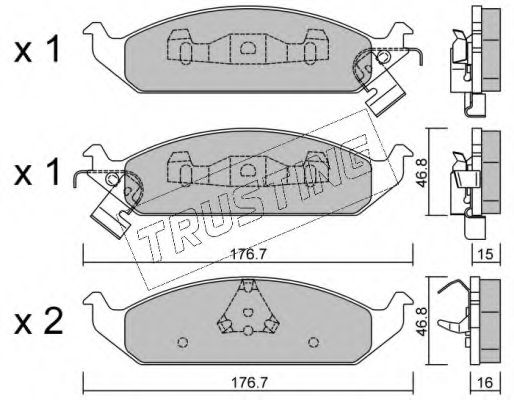 set placute frana,frana disc