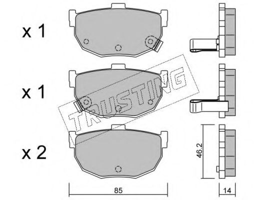 set placute frana,frana disc