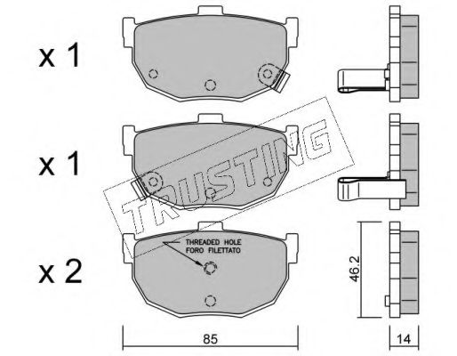 set placute frana,frana disc