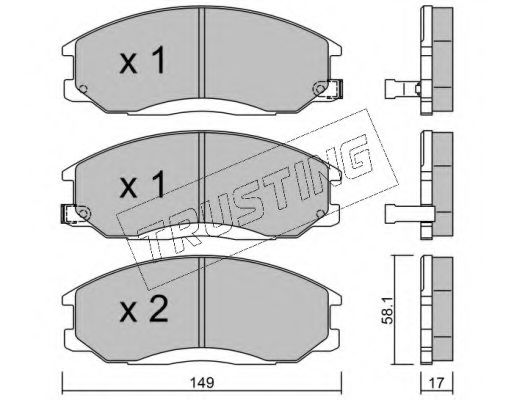 set placute frana,frana disc