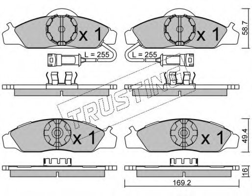 set placute frana,frana disc