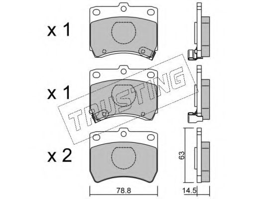 set placute frana,frana disc