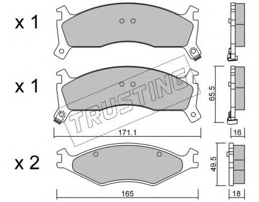 set placute frana,frana disc