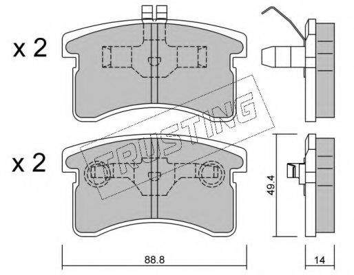 set placute frana,frana disc