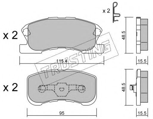 set placute frana,frana disc