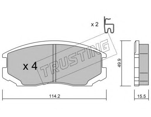 set placute frana,frana disc