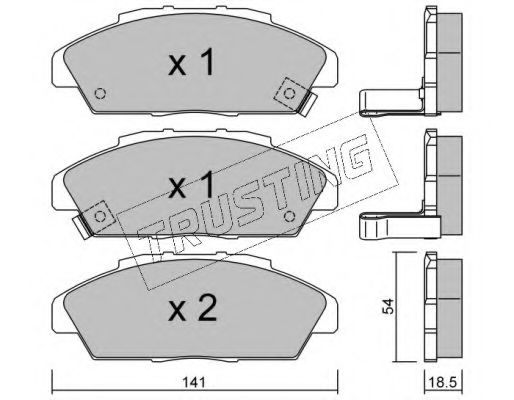 set placute frana,frana disc