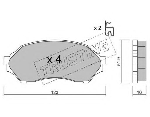 set placute frana,frana disc