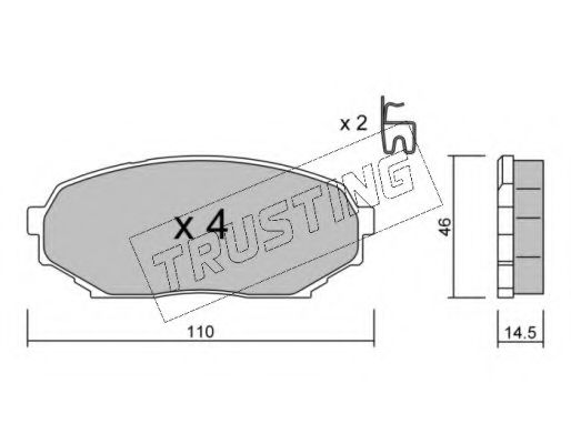 set placute frana,frana disc