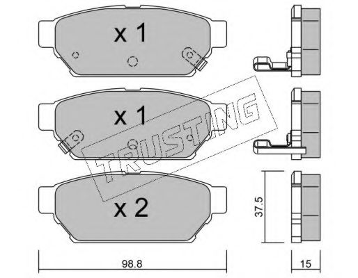 set placute frana,frana disc