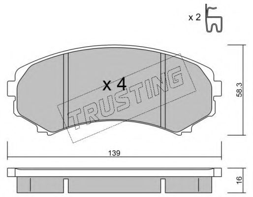 set placute frana,frana disc