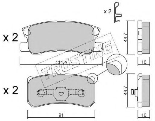 set placute frana,frana disc