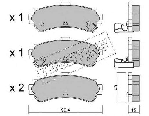 set placute frana,frana disc