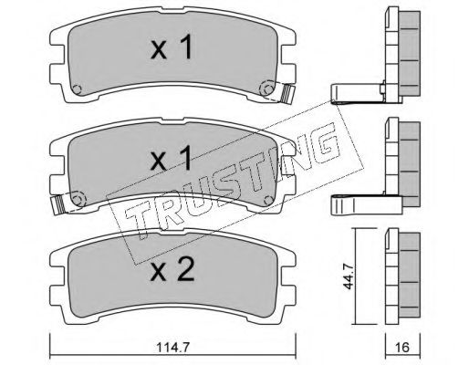 set placute frana,frana disc