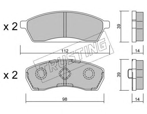 set placute frana,frana disc