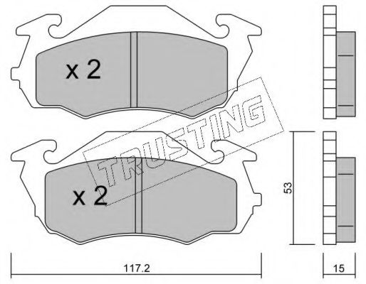 set placute frana,frana disc