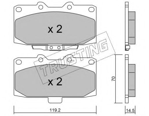 set placute frana,frana disc