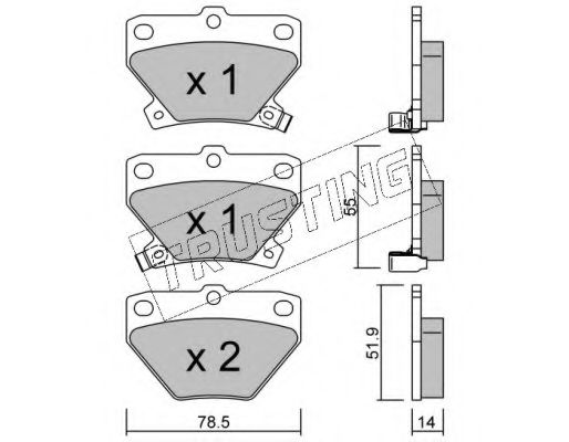 set placute frana,frana disc