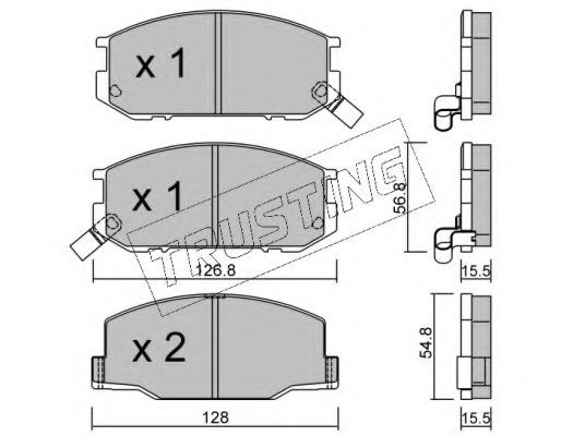 set placute frana,frana disc